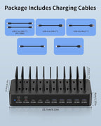415W Charging Station for Multiple Devices, 10-Port USB C Fast Charger Station - Image 8