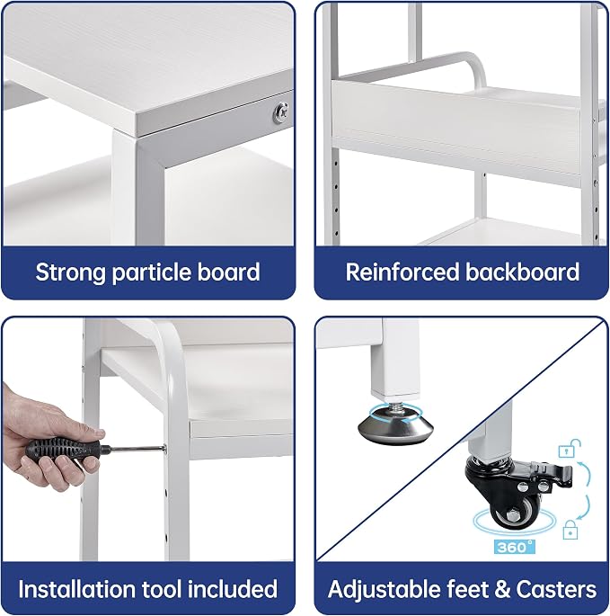 Fannova Printer Stand, 25.6" x 23.6" x 30.9" Extra Large Printer Table - Image 8