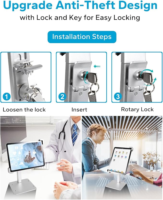 GDZN Anti-Theft Tablet Kiosk Stand - Image 2