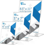 EHWINE 6 Pack 4 x 6 Acrylic Sign Holder, Vertical Slanted Back Paper Holder - Image 7