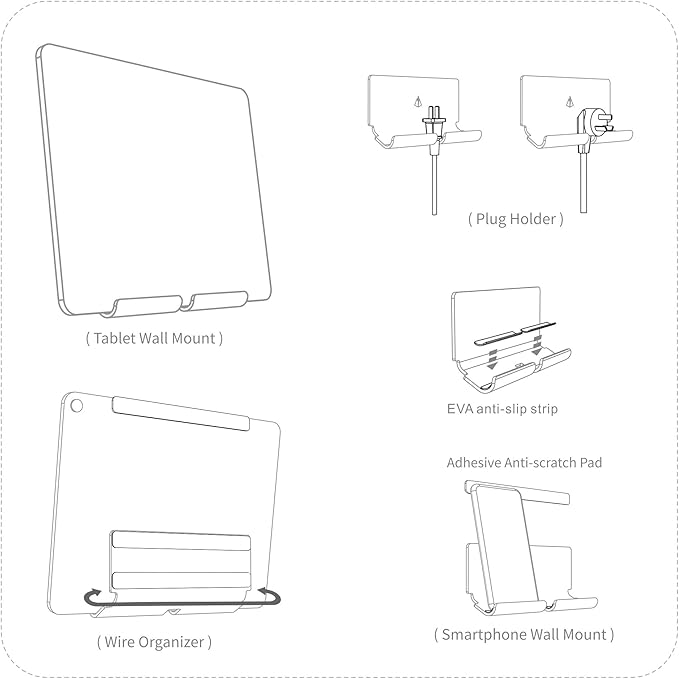 TXEsign Adhesive Wall Phone Tablet Holder Mount Stand - Image 6