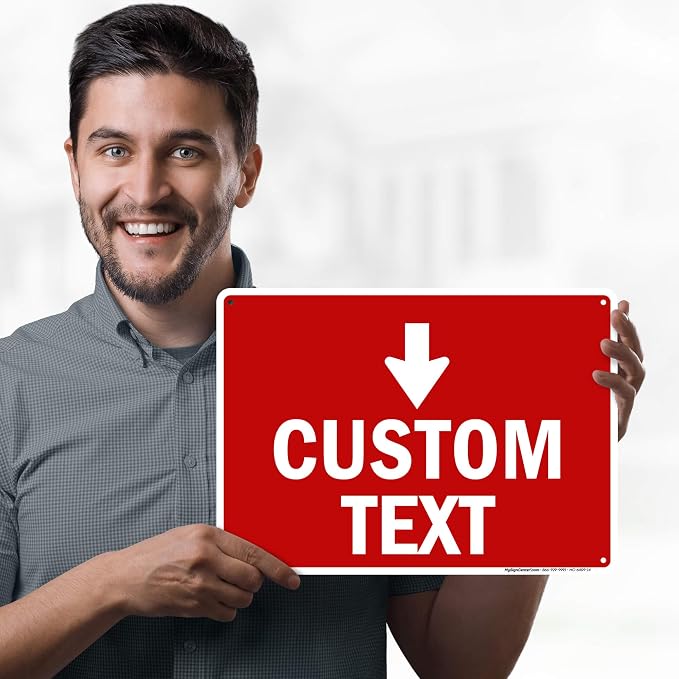 Custom Arrow, Custom Directional Sign, Down Arrow, 10x14 Inches, 55 mil thick - Image 2