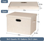 Graciadeco Large 17" 36 Quart Collapsible Stackable Storage Bins - Image 2