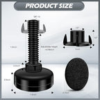 5 Set Adjustable Furniture Leveling Feet, Adjustable Leg Levelers - Image 2