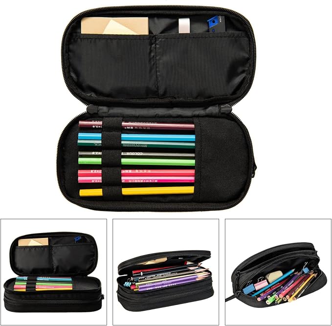 Large Storage Black Pencil Case Sports Pencil Box - Image 5