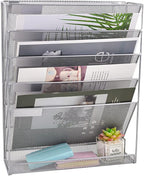 EASEPRES Desk File Organizer Mesh 6-Tier, Hanging Wall Mount Document by EASEPRES