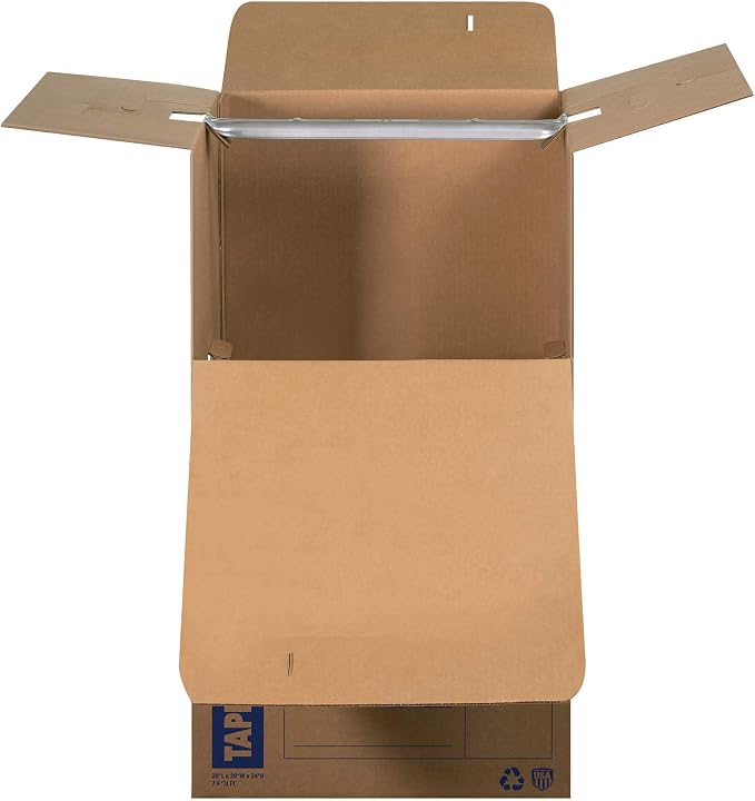 Bankers Box Short Wardrobe Box 3 Pack, Tape-Free Design, 20-in x 20-in x 34-in - Image 3