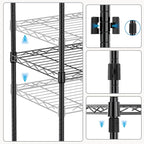 M MZG 1000 lbs 4Tier Shelf Metal Storage Shelves Wire Rack Closet Organizers - Image 4