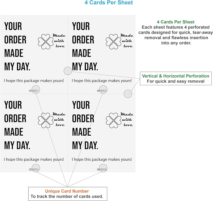 200 Thank You Cards for Small Business, 3.5" x 3” – Essential Order Inserts - Image 3
