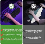 Ergonomic Wrist Rest for Keyboard and Mouse, Soft Memory Foam Cloud Keyboard - Image 6