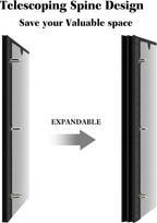 INFUN 1 Inch Telescoping 3 Ring Binder Black+White - Image 2