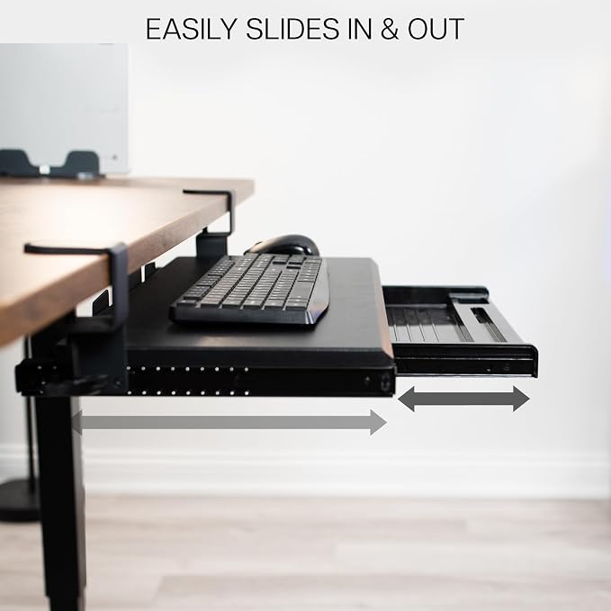 VIVO Large Keyboard Tray Under Desk Pull Out Platform - Image 7