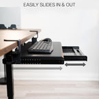 VIVO Large Keyboard Tray Under Desk Pull Out Platform - Image 7