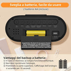 DOOMAY Digital Alarm Clock for Bedroom: Dual Alarm Bedside Clock VA LCD Display - Image 9