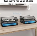 Natwind 2-Tier Stackable Paper Tray, Metal Mesh Desktop Organizer, A4 Paper - Image 7