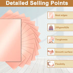 Silunkia 28 Sheets Pink Shimmer Cardstock 8.5 x 11 Craft Paper, 92lb Premium - Image 3