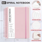 Lined Spiral Journal Notebook, B5 Spiral Notebook, 7.8''×10'' Journaling - Image 2