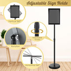 LEIFIDE 4 Pack Sign Holder Stand 8.5 x 11'' Adjustable Heavy Duty Pedestal - Image 4