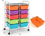 GLACER 10 Drawer Rolling Cart, Storage Cart - Image 3
