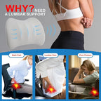 Lumbar Support Pillow for Car, Memory Foam Lumbar Pillow for Lower Back Pain - Image 3