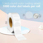 1 Inch Round Color Coding Labels, 1000 Dots Per Roll Transparent Color Coded - Image 2