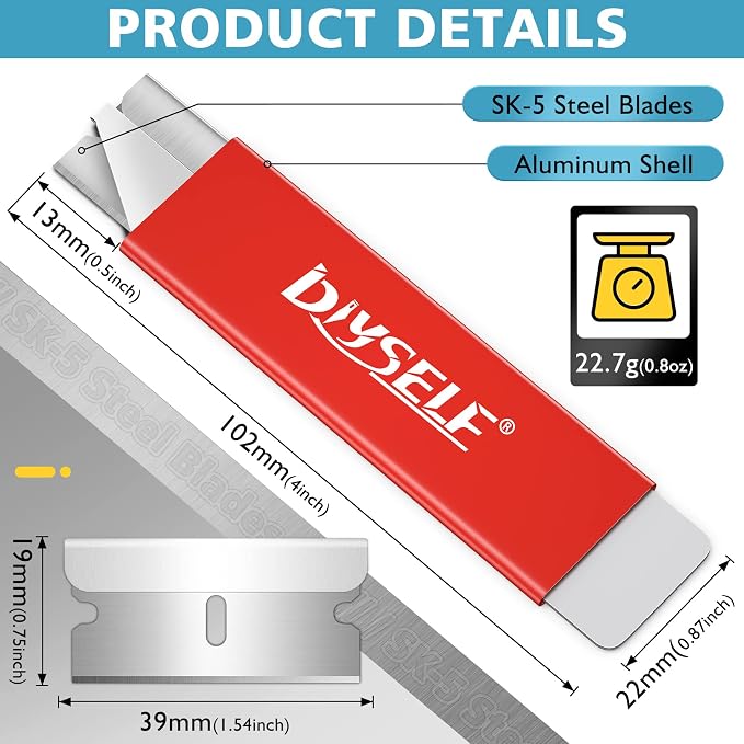 DIYSELF 12 Pack Box Cutters, Utility Knife Aluminum Alloy, Razor Knife Utility - Image 6