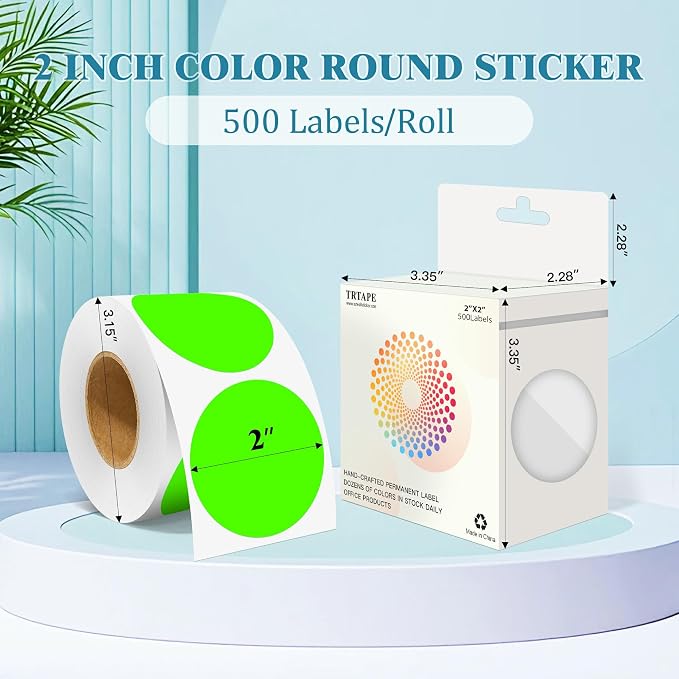 2 Inch Round Color Coding Labels - Image 2