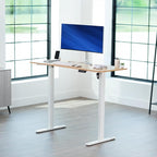 VIVO Electric 60 x 24 in Real Bamboo Standing Desk, Memory Height Adjustment - Image 2