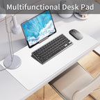 Bloss White Desk Mat, Mouse Pad, Waterproof Leather Desk Pad, Desk Matt - Image 3