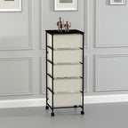 CASUNER Small Cabinet with Drawers Rolling 5 Drawer Mobile File Cabinet - Image 2