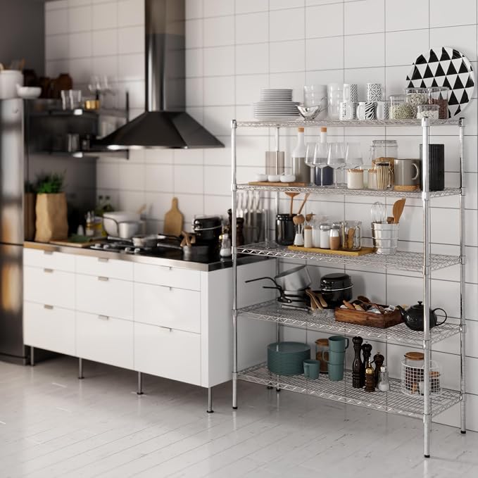 Regal Altair 18" Deep x 48" Wide x 64" Height Wire Shelving Kit | 5-Tier | NSF - Image 2