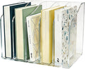 Acrylic Desk Organizer 5 Vertical Compartments Office Organization Clear by Unknown