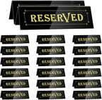 WATHFKCU 20PCS Acrylic Reserved Table Tent Signs, Reservation Seat Signs by WATHFKCU