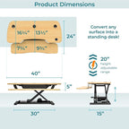 VRSADESK PowerPro™ Electric Standing Desk Converter - Image 4