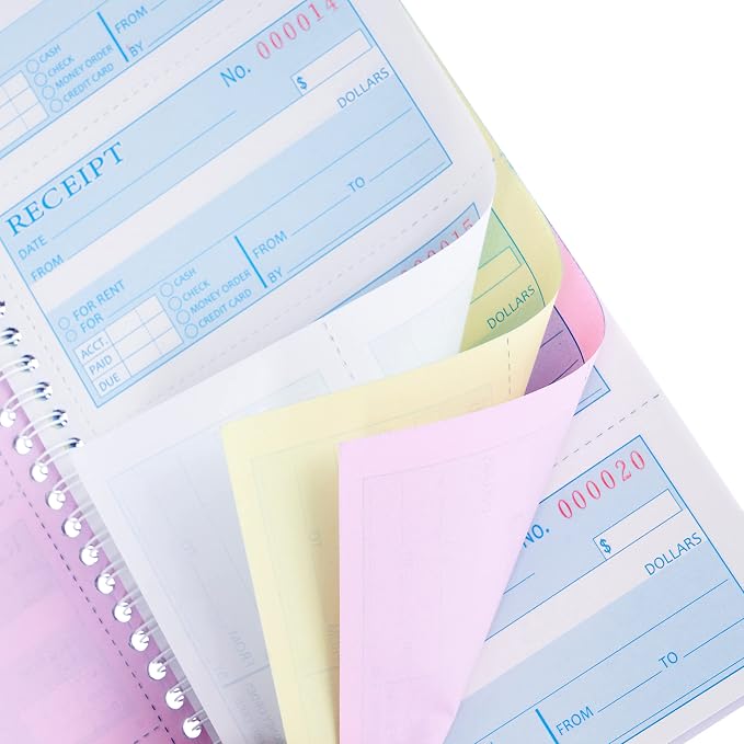 Money Rent Receipt Book, 7.9x11.22 Inches 3 Part Carbonless, Receipt Book - Image 3