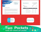 Two Pocket Folder, HERKKA 125 Pack 2 Pocket Folders - Image 2