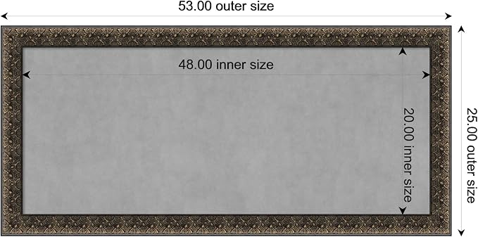Amanti Art Black Framed Magnetic Board 25x53 Oversize Vision Board - Image 3