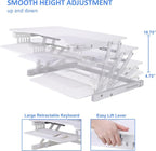 Rocelco 32" Height Adjustable Standing Desk Converter - Image 4