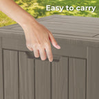 PATIOEASY Outdoor Storage Box 30GAL Waterproof Resin Deck Box, UV-Resistant - Image 3