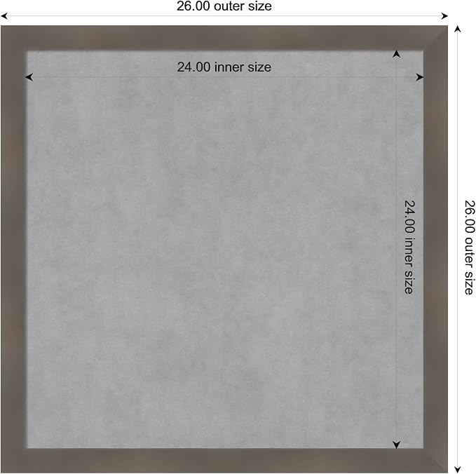 Amanti Art Grey Framed Magnetic Board 26x26 Medium Vision Board - Image 4