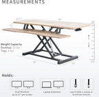 VIVO 48 inch Desk Converter, K Series, Height Adjustable Sit to Stand Riser - Image 3