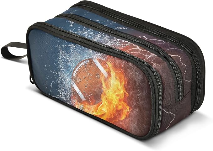 BOENLE American Football Pencil Case Box Boys Girls Large Pencil Pouch by BOENLE-WELCOMEYOURCOMING