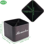 Hennaja Square Leather Art Supply Organizer, Remote Control Holder - Image 3