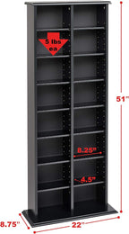 Prepac 2 Column Tall Cabinet Media, Double Multimedia Storage Tower - Image 3