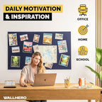 Large Cork Board Alternative | 15 Pack | Sizing Up to 59”x36”, Felt Wall Tiles - Image 5