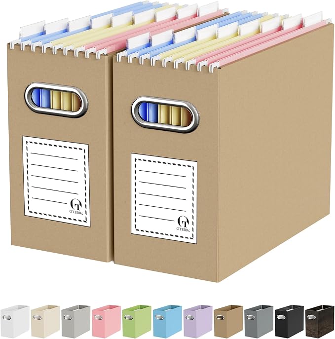 Oterri Cardboard File Organizer Box by Oterri