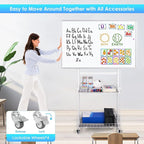 maxtek Rolling Whiteboard, 48x32 Large Magnetic White Board - Image 4