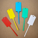 100pcs Reusable Blank Plastic Tags Ties Key Tags 1.45"*2.48" Serrated Tension - Image 6