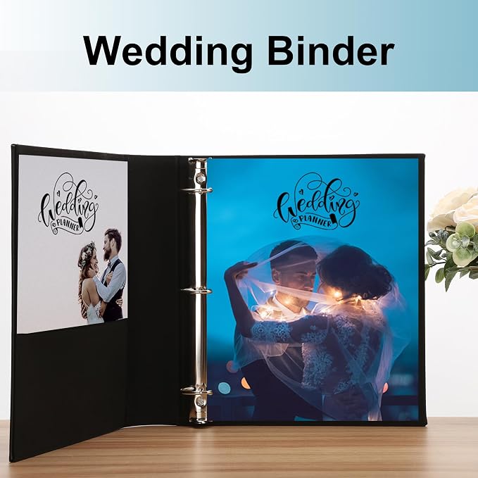 LETVPVOW Vintage Hardback 3 Ring Binder 1.5 Inch, Professional Leather Binder 3 - Image 7