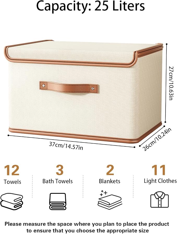 Tuza 4 Pack Storage Bins with Lids, Collapsible Closet Organizer Container - Image 2